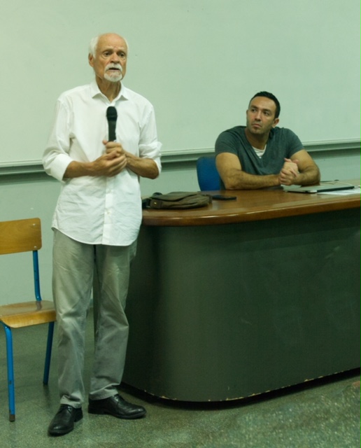 Élie Hoarau et Salim Lamrani, organisateur de la conférence.