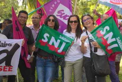 Les journalistes dans la lutte avec le SNJ