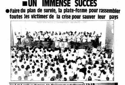 1975 : adoption du Plan de survie publié par le Parti communiste réunionnais